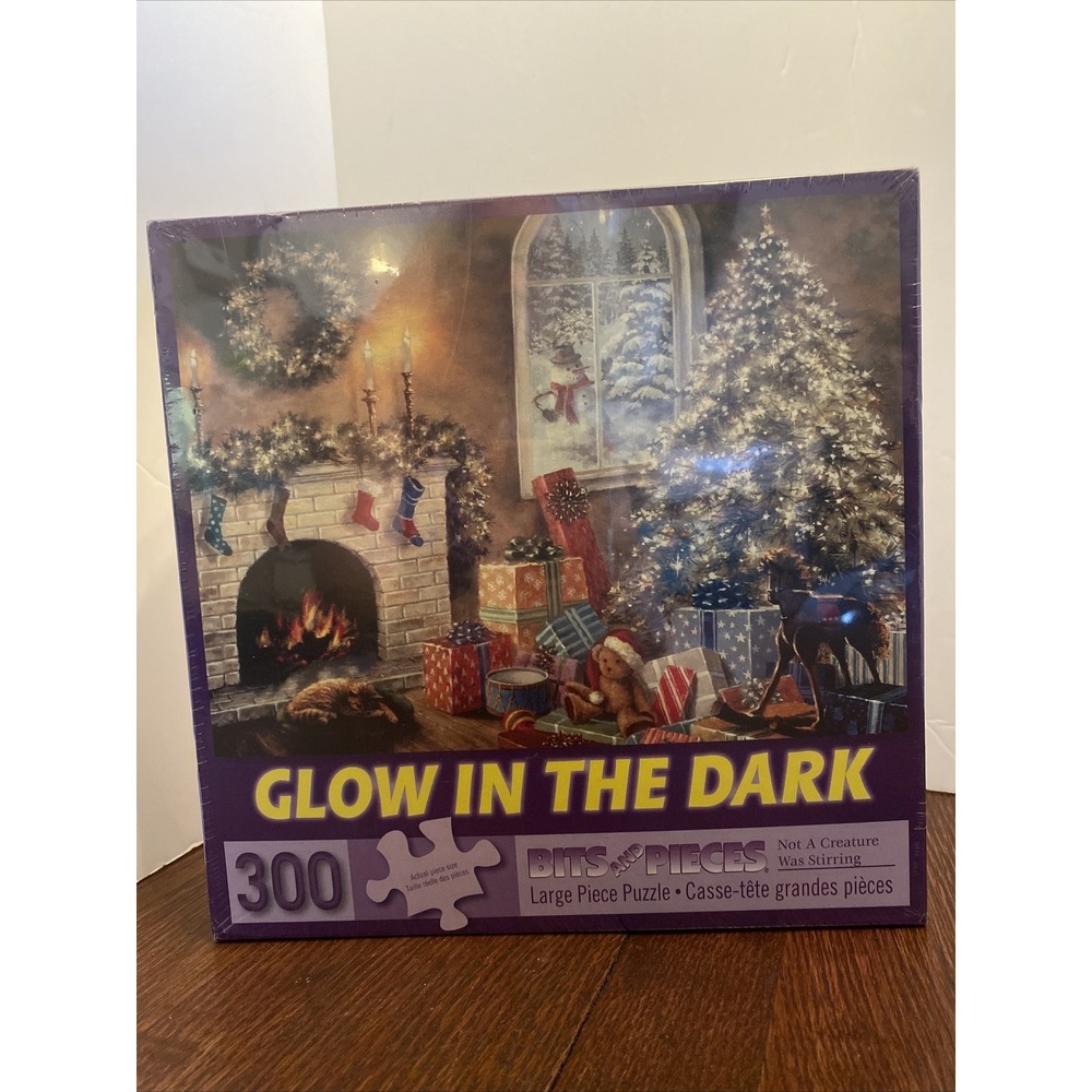 NEW Christmas Puzzle 300 Piece Glow In The‎ Dark "Not A Creature Was Stirring"